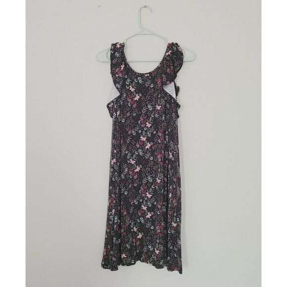 LOFT Dresses & Skirts - Loft Floral Ruffle Sleeve Dress Size XL